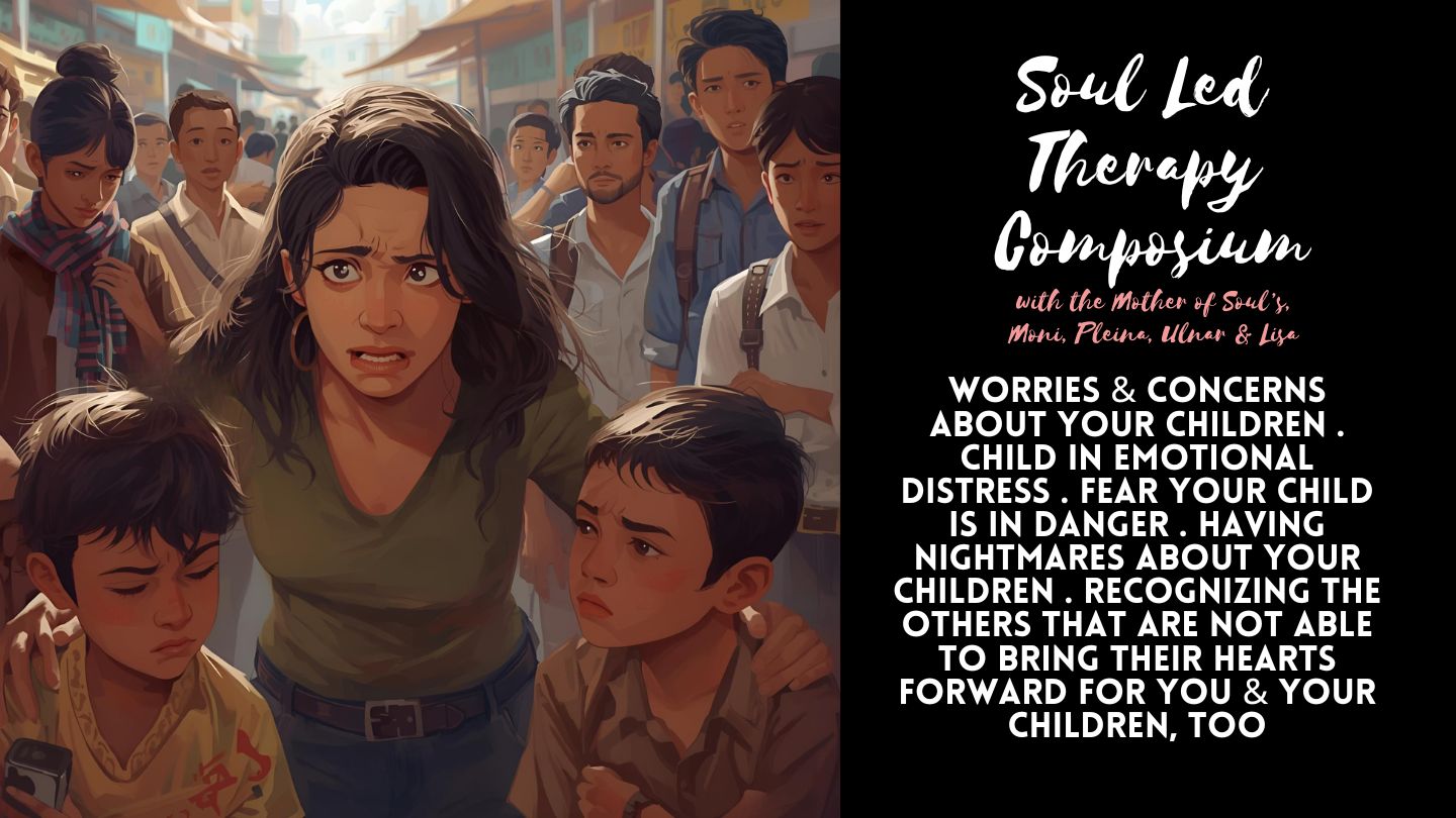 Soul Led Therapy Composium: Worries & Concerns About Your Children . Child in Emotional Distress . Fear Your Child is in Danger . Having Nightmares About Your Children . Recognizing the Others That Are Not Able to Bring Their Hearts Forward for You & Your Children, Too