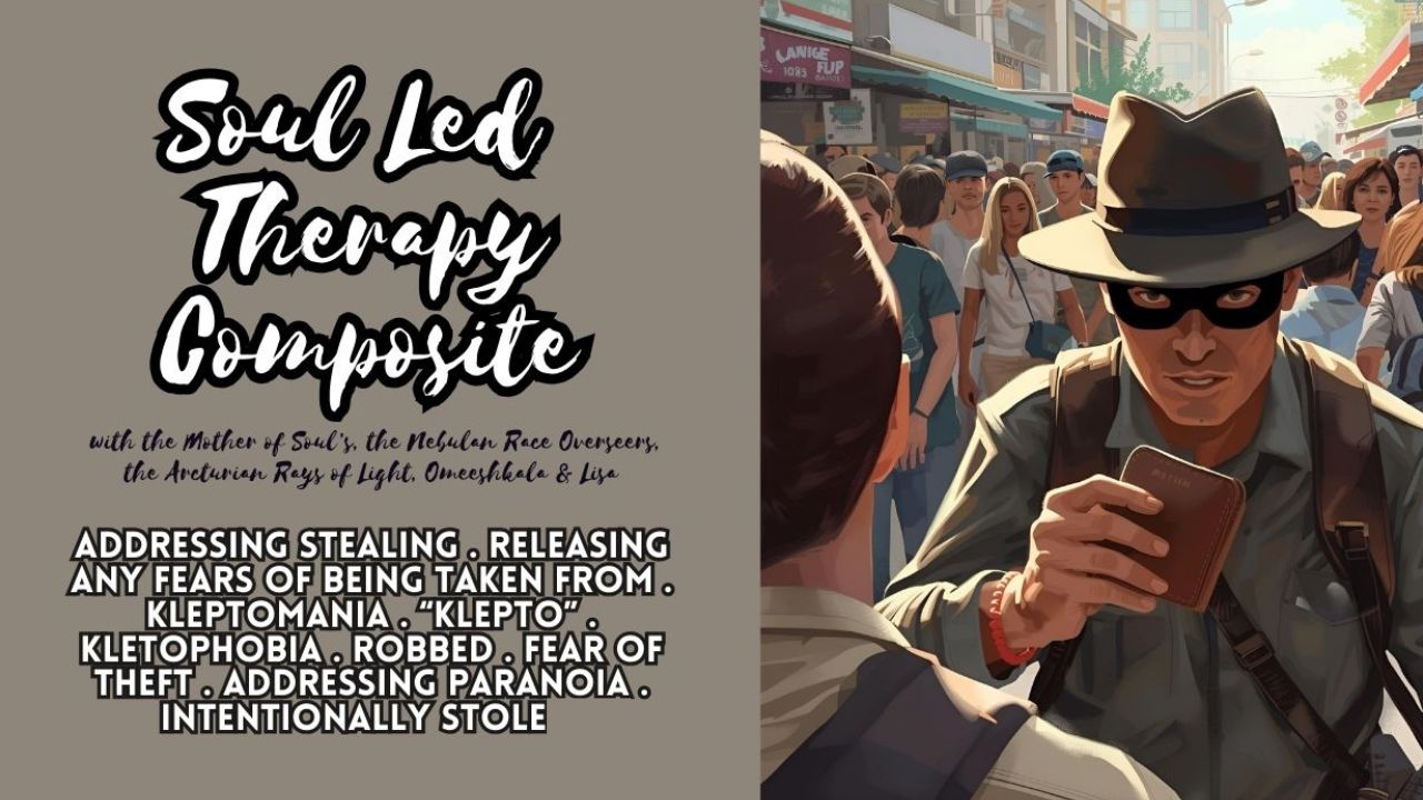 Soul Led Therapy Composite: Addressing Stealing. Releasing Any Fears of Being Taken From. Kleptomaniac. Kleptomania. "Klepto". Robbed. Fear of Theft. Addressing Paranoia. Intentionally Stole