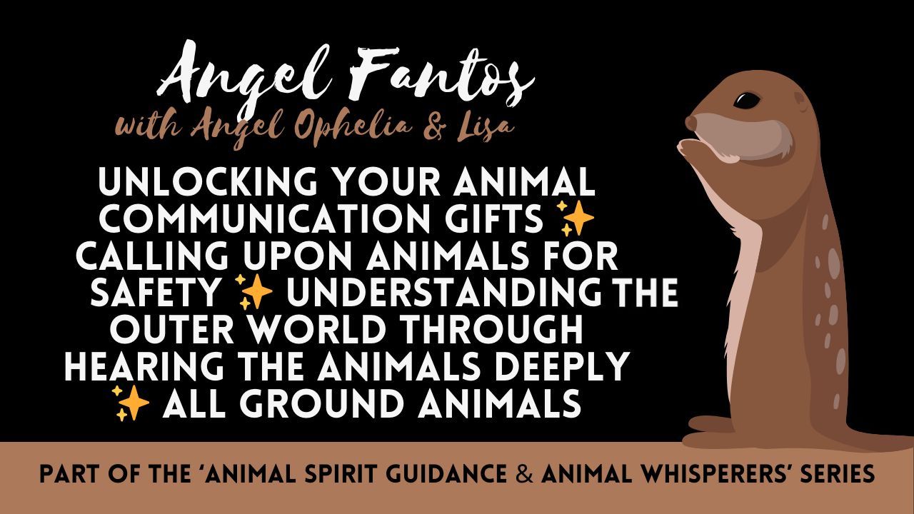 Angel Fantos: Unlocking Your Animal Communication Gifts. Calling Upon Animals for Safety. Understanding the Outer World Through Hearing the Animals Deeply. All Ground Animals.